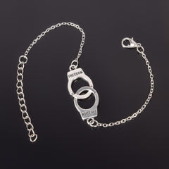 Silver Color handcuffs Punk Bracelets For Women Silver Bracelets Chain Bangles Fashion Jewelry Summer Style Gift ns210